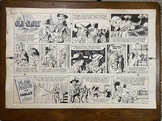 The Old Glory Story: History of the American Flag 10/17/54 Original Art Illustration | Fletcher Studio