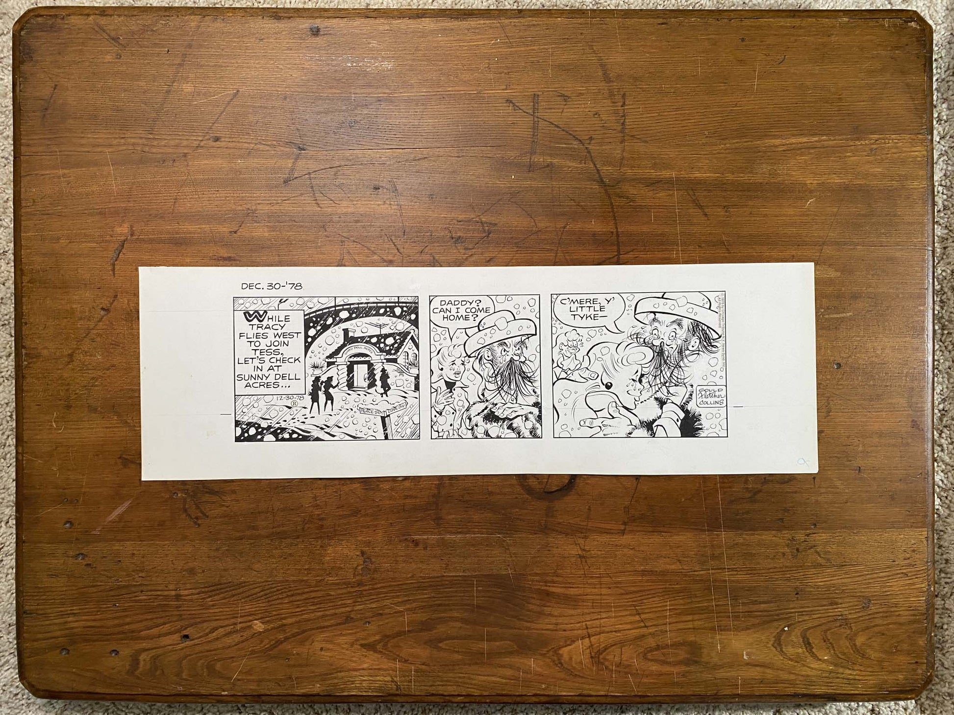 Dick Tracy Daily 12/30/78 Original Art Illustration | Fletcher Studio