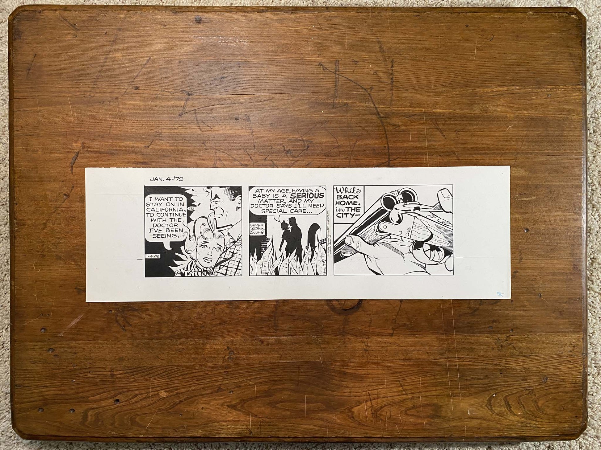 Dick Tracy Daily 1/4/79 Original Art Illustration | Fletcher Studio