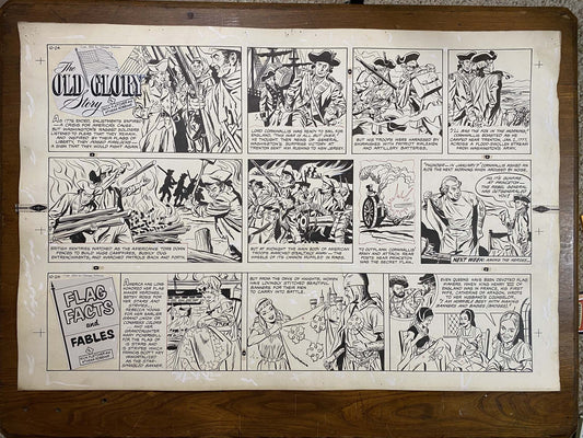 The Old Glory Story: History of the American Flag 10/24/54 Original Art Illustration | Fletcher Studio