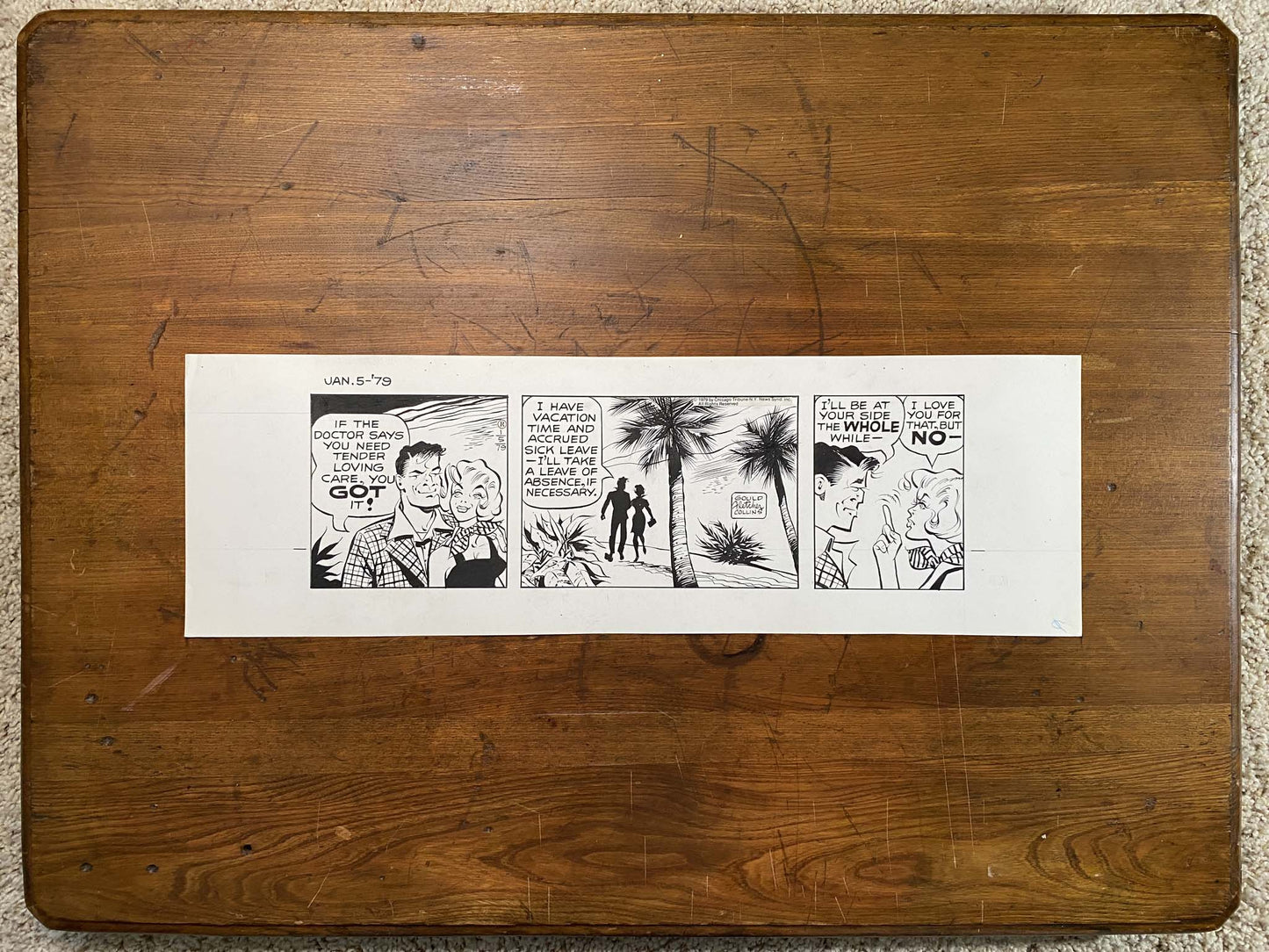 Dick Tracy Daily 1/5/79 Original Art Illustration | Fletcher Studio