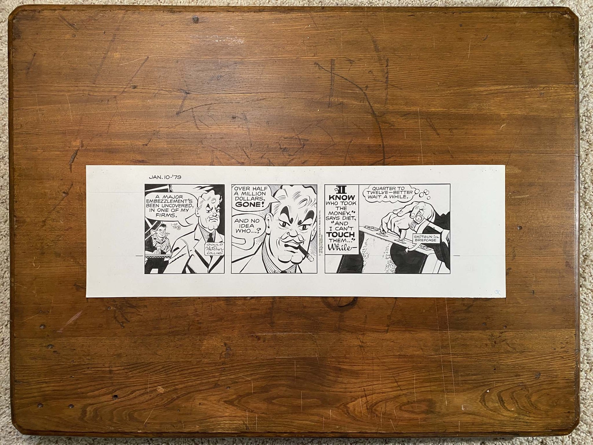 Dick Tracy Daily 1/10/79 Original Art Illustration | Fletcher Studio