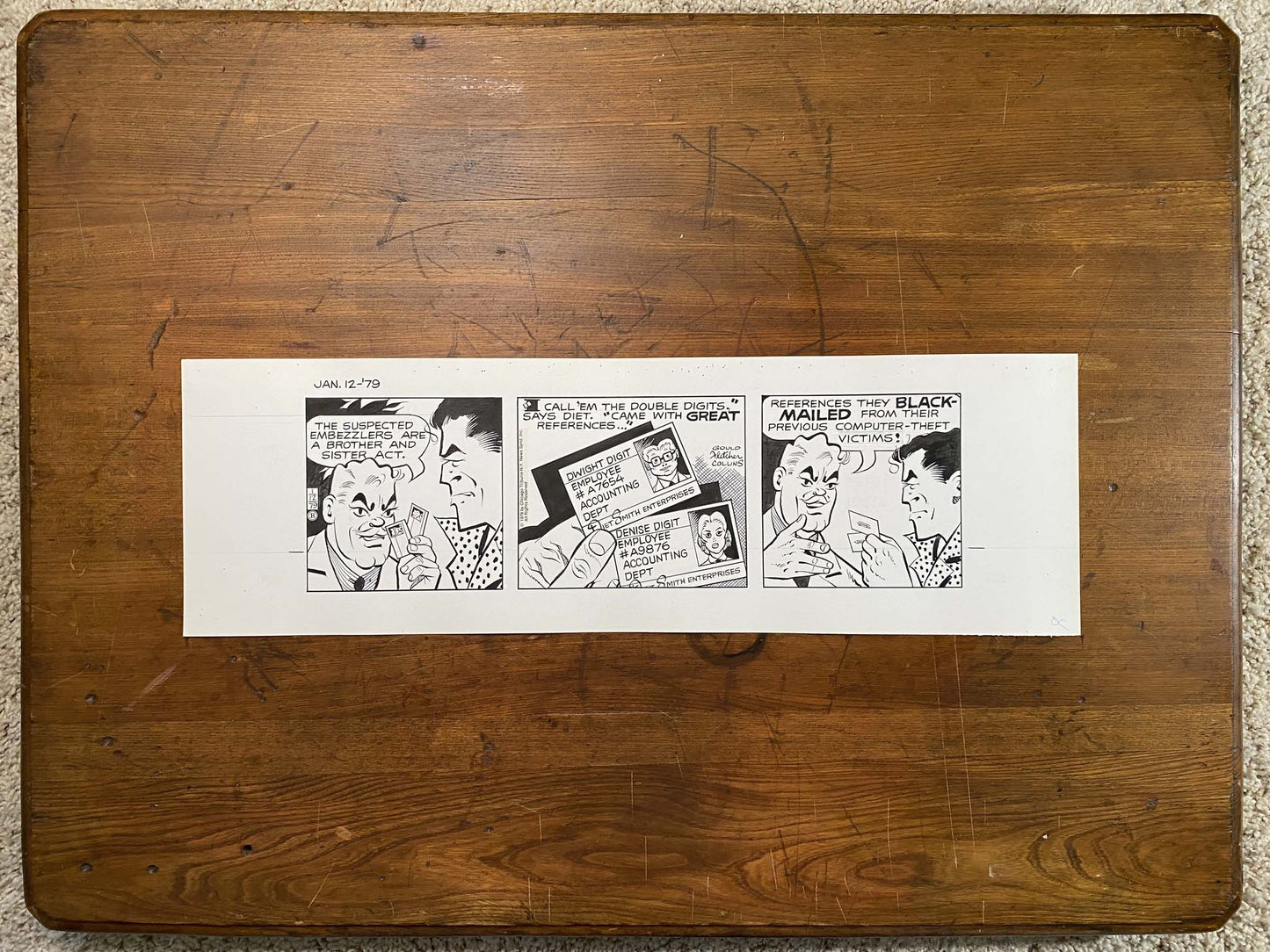 Dick Tracy Daily 1/12/79 Original Art Illustration | Fletcher Studio