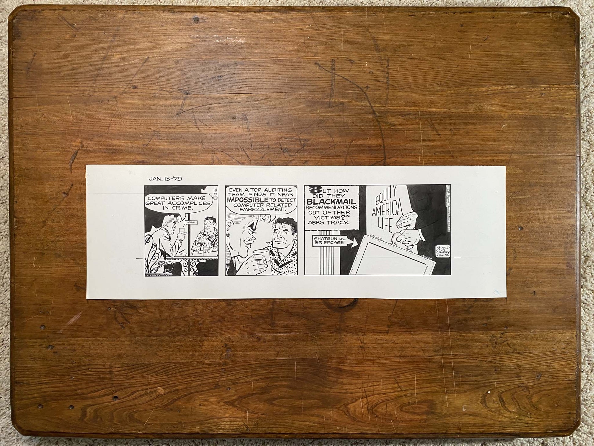 Dick Tracy Daily 1/13/79 Original Art Illustration | Fletcher Studio