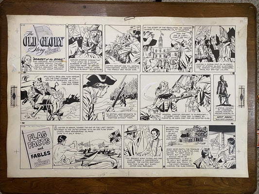 The Old Glory Story: History of the American Flag 10/31/54 Original Art Illustration | Fletcher Studio