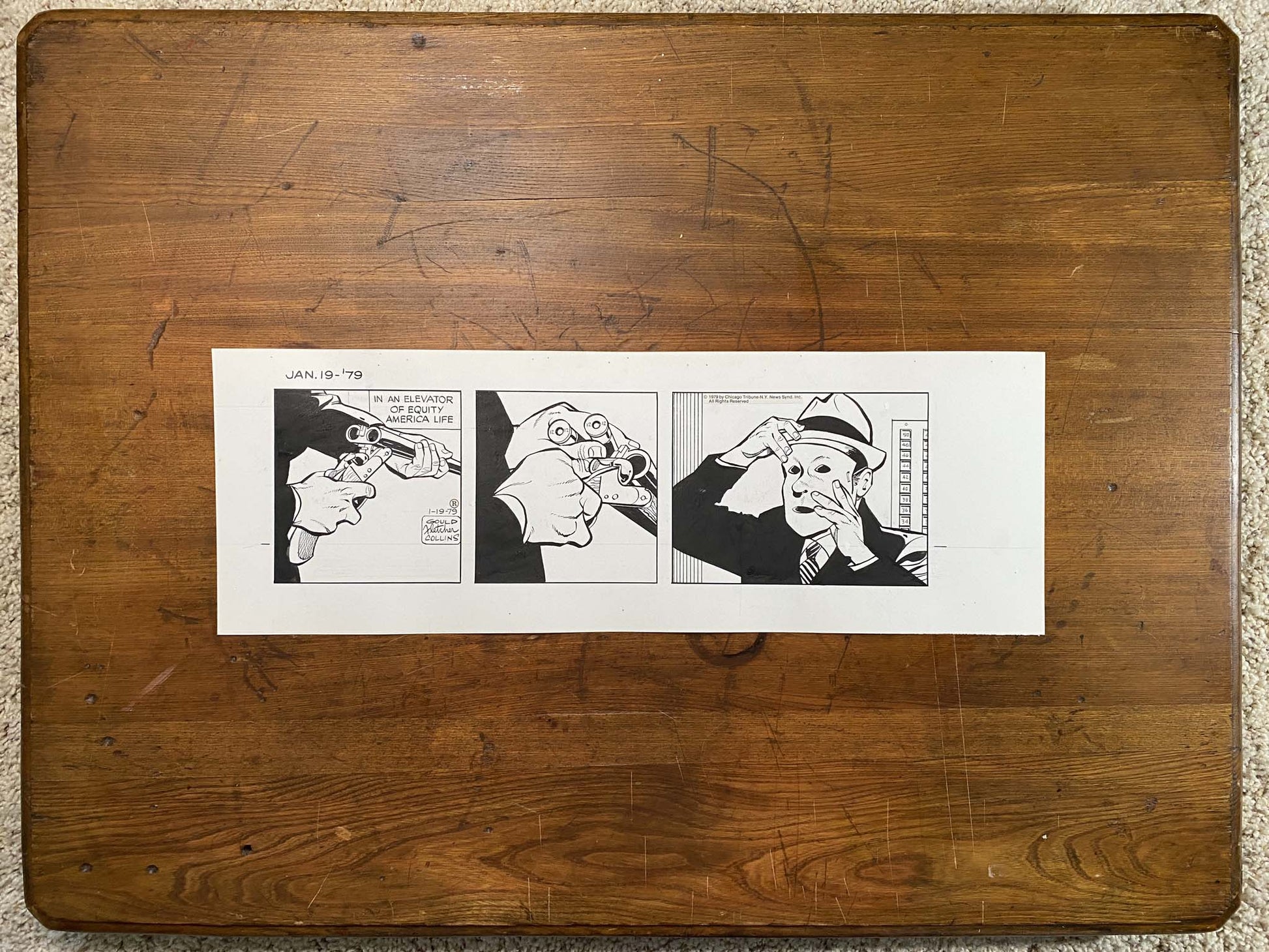 Dick Tracy Daily 1/19/79 Original Art Illustration | Fletcher Studio