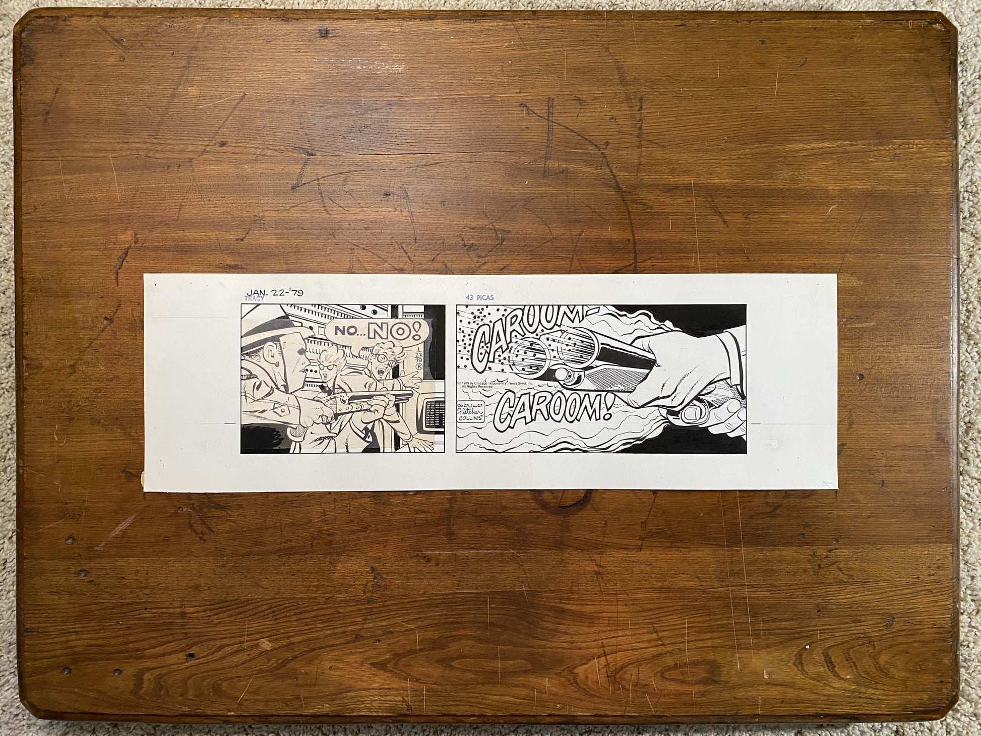 Dick Tracy Daily 1/22/79 Original Art Illustration | Fletcher Studio
