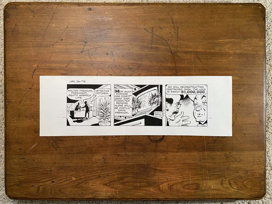 Dick Tracy Daily 1/26/79 Original Art Illustration | Fletcher Studio