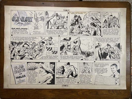 The Old Glory Story: History of the American Flag 11/7/54 Original Art Illustration | Fletcher Studio