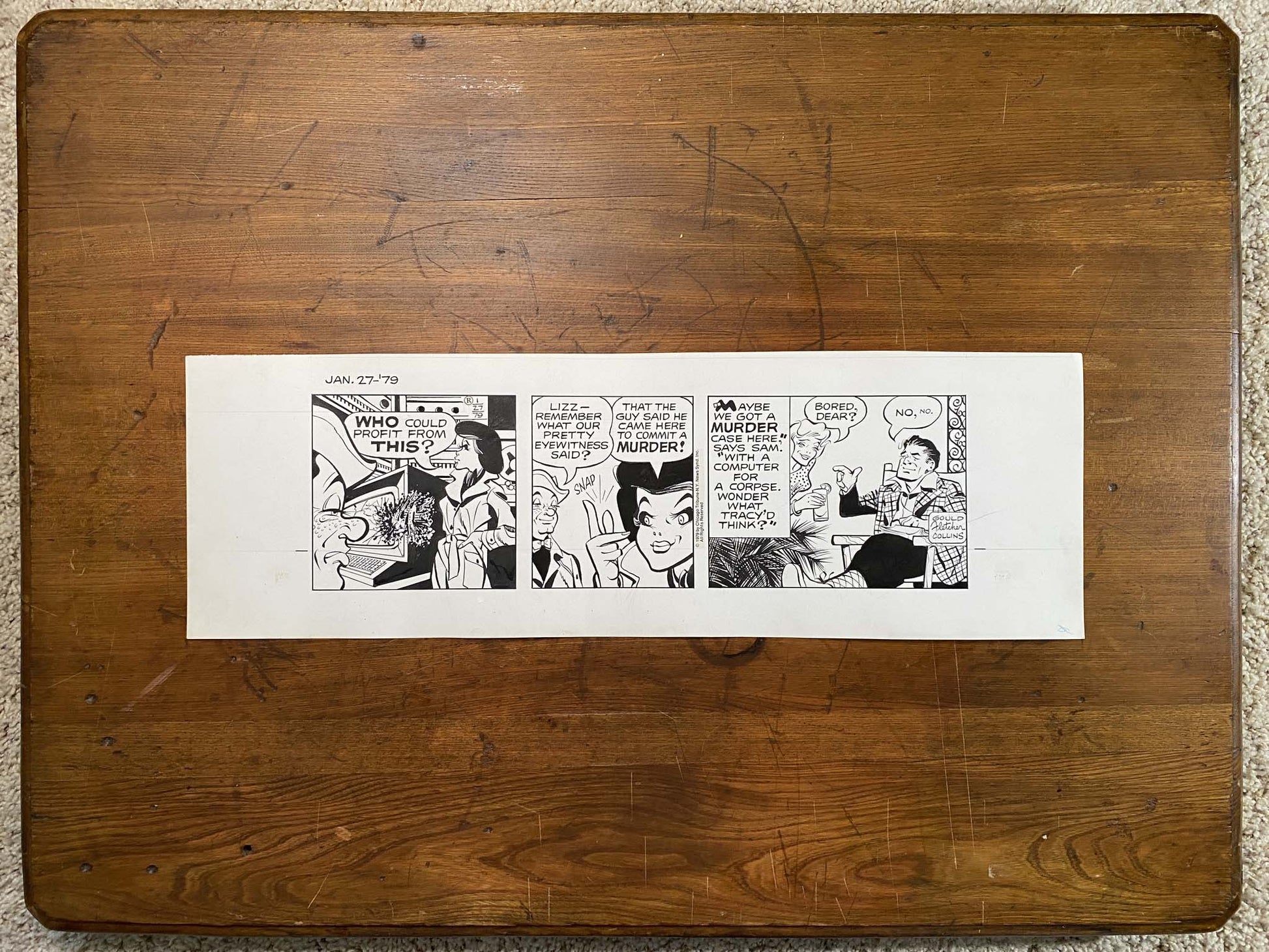 Dick Tracy Daily 1/27/79 Original Art Illustration | Fletcher Studio