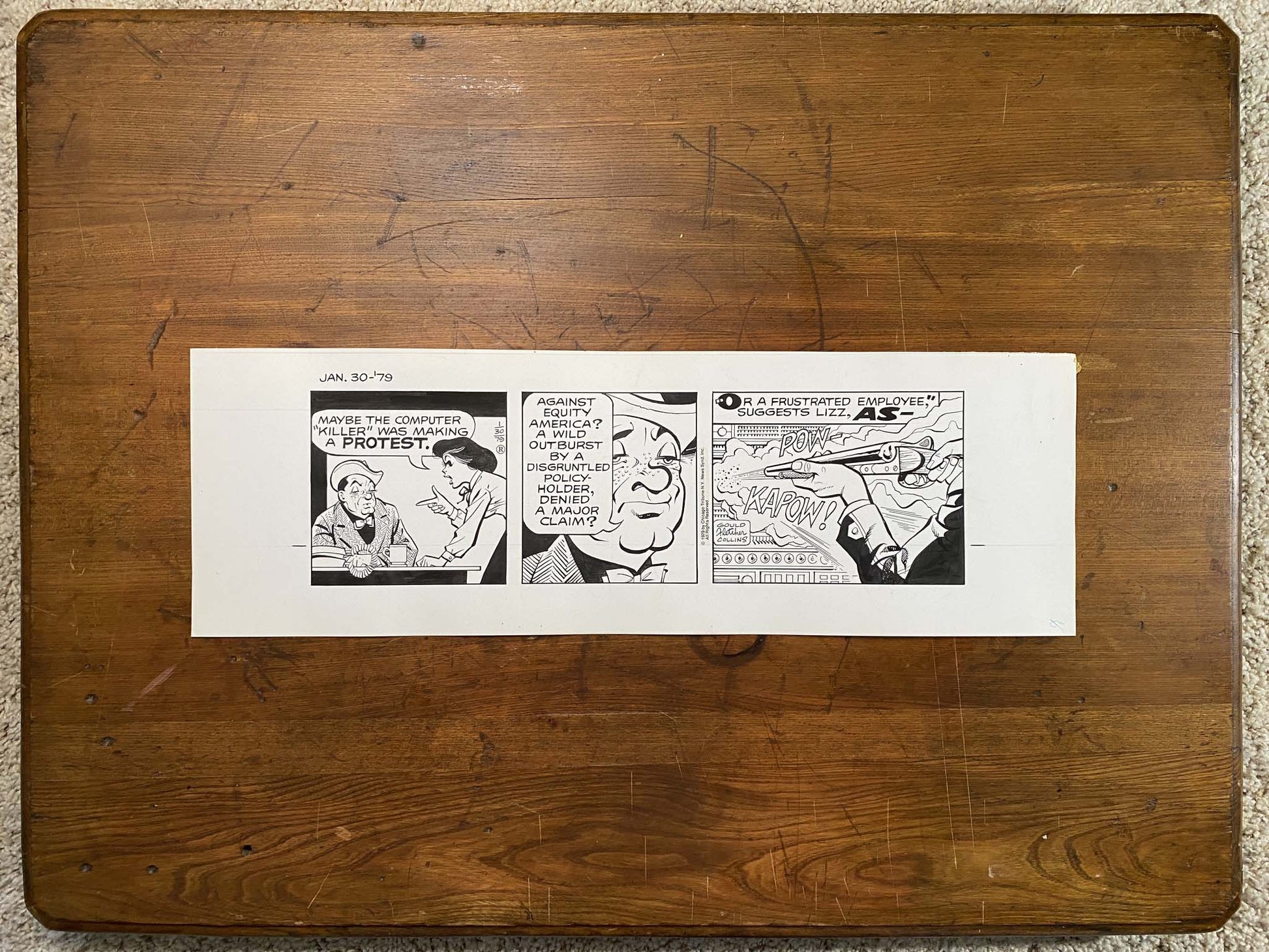 Dick Tracy Daily 1/30/79 Original Art Illustration | Fletcher Studio