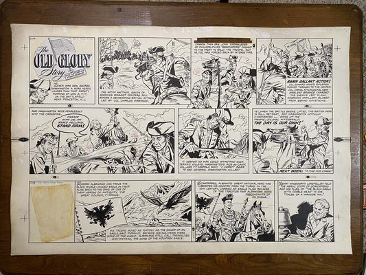 The Old Glory Story: History of the American Flag 11/14/54 Original Art Illustration | Fletcher Studio