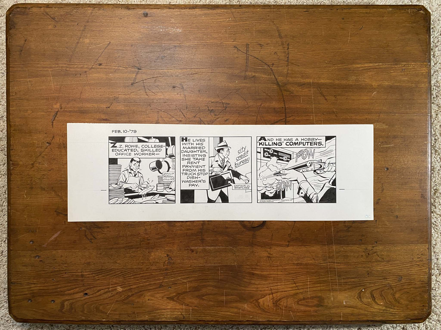 Dick Tracy Daily 2/10/79 Original Art Illustration | Fletcher Studio