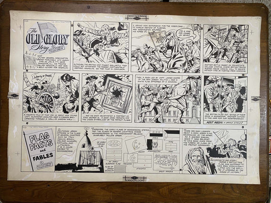 The Old Glory Story: History of the American Flag 11/21/54 Original Art Illustration | Fletcher Studio