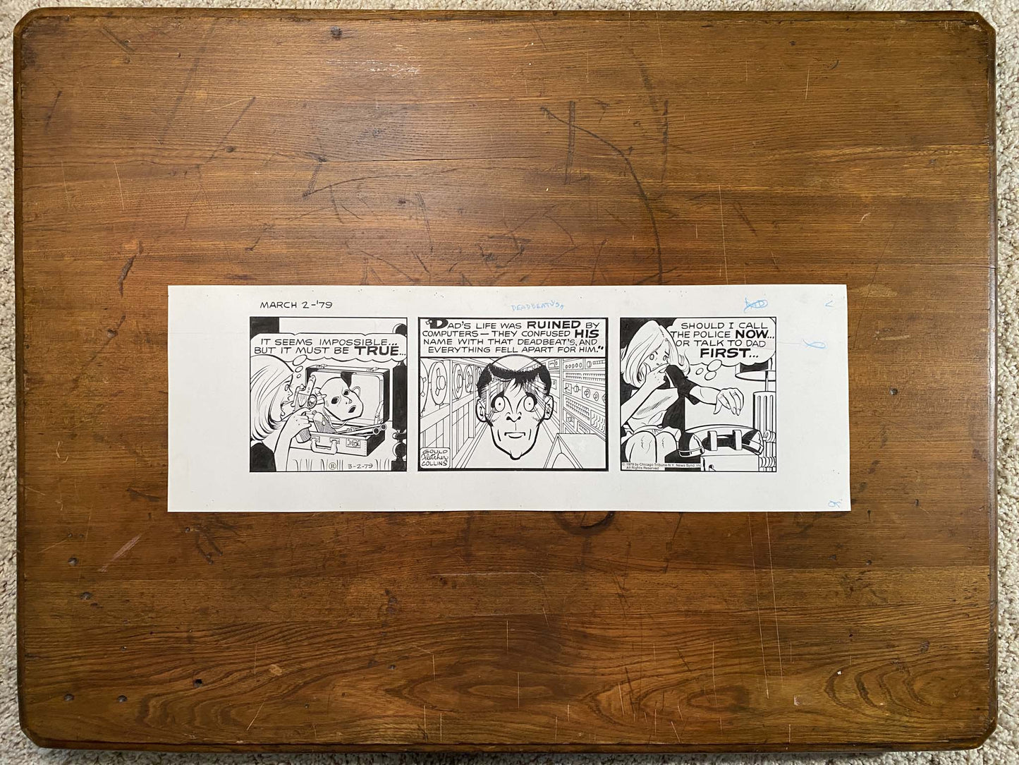 Dick Tracy Daily 3/2/79 Original Art Illustration | Fletcher Studio
