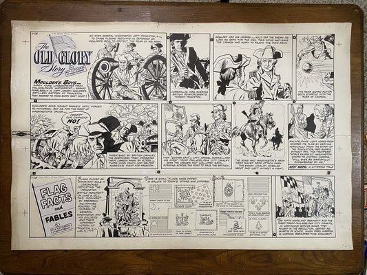 The Old Glory Story: History of the American Flag 11/28/54 Original Art Illustration | Fletcher Studio