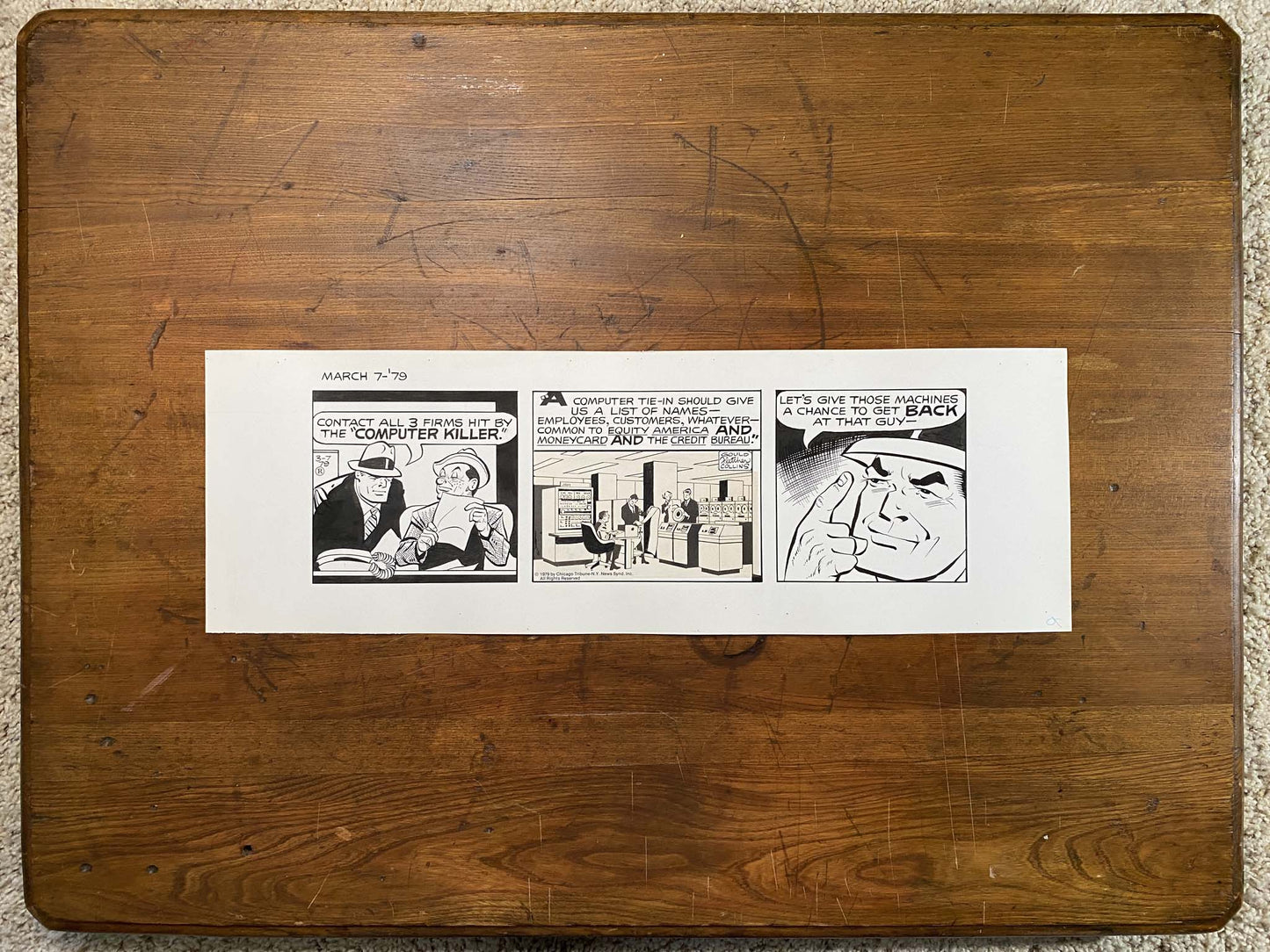 Dick Tracy Daily 3/7/79 Original Art Illustration | Fletcher Studio