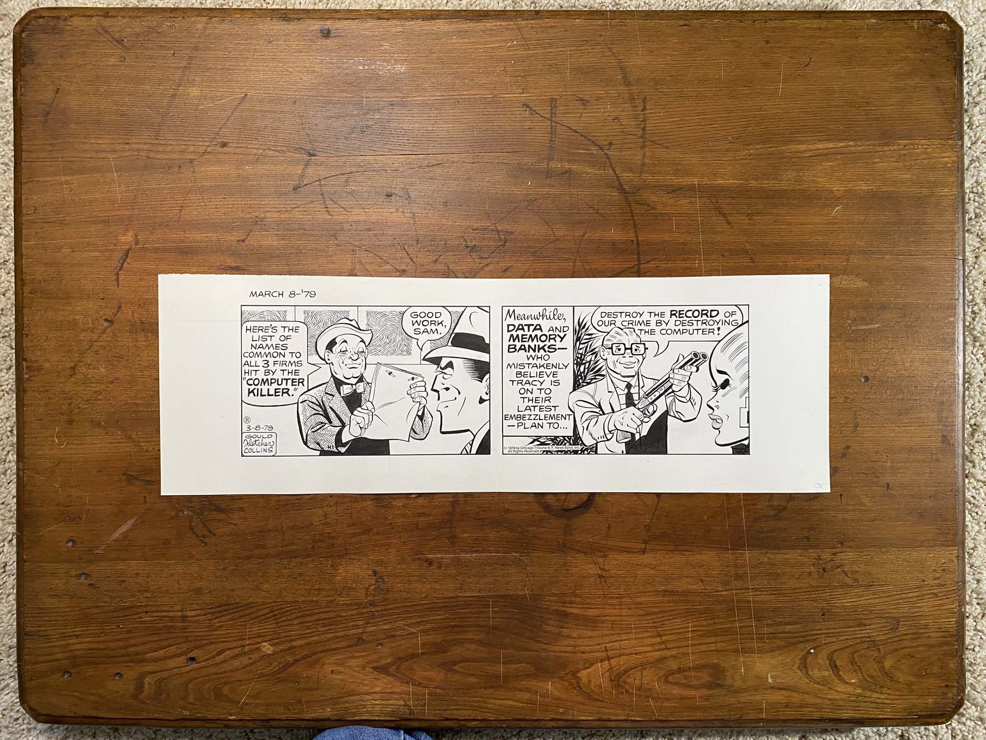 Dick Tracy Daily 3/8/79 Original Art Illustration | Fletcher Studio