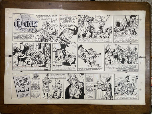 The Old Glory Story: History of the American Flag 12/5/54 Original Art Illustration | Fletcher Studio