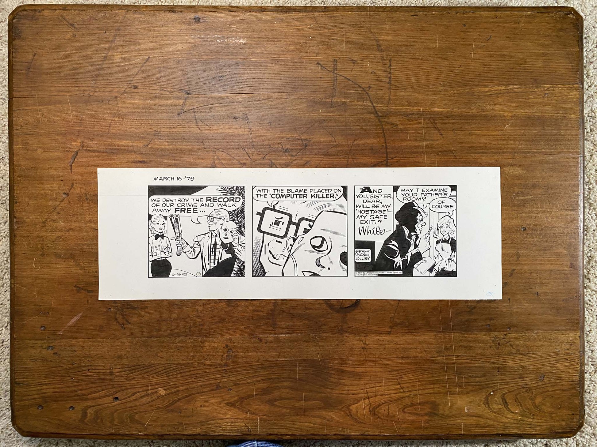 Dick Tracy Daily 3/16/79 Original Art Illustration | Fletcher Studio