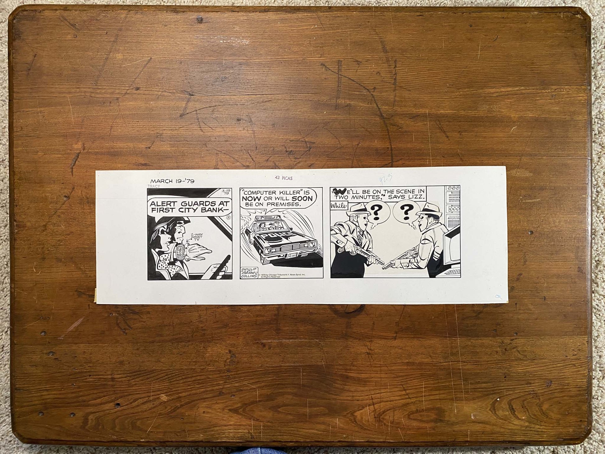 Dick Tracy Daily 3/19/79 Original Art Illustration | Fletcher Studio