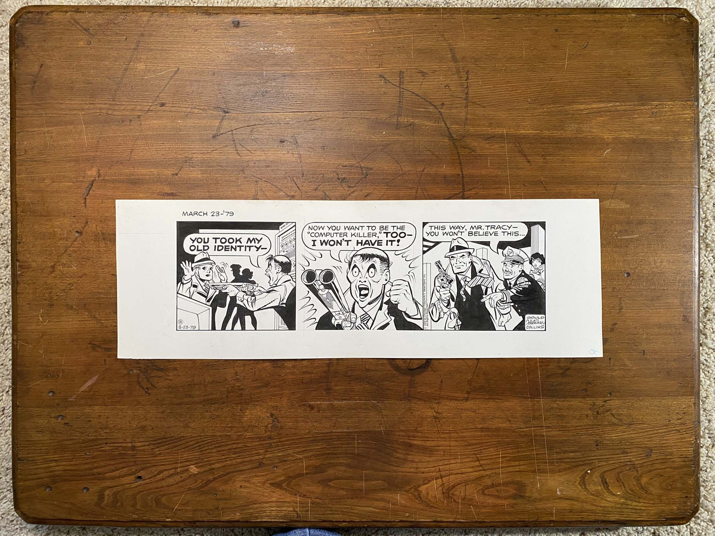 Dick Tracy Daily 3/23/79 Original Art Illustration | Fletcher Studio