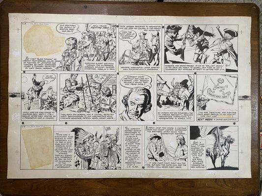 The Old Glory Story: History of the American Flag 12/19/54 Original Art Illustration | Fletcher Studio