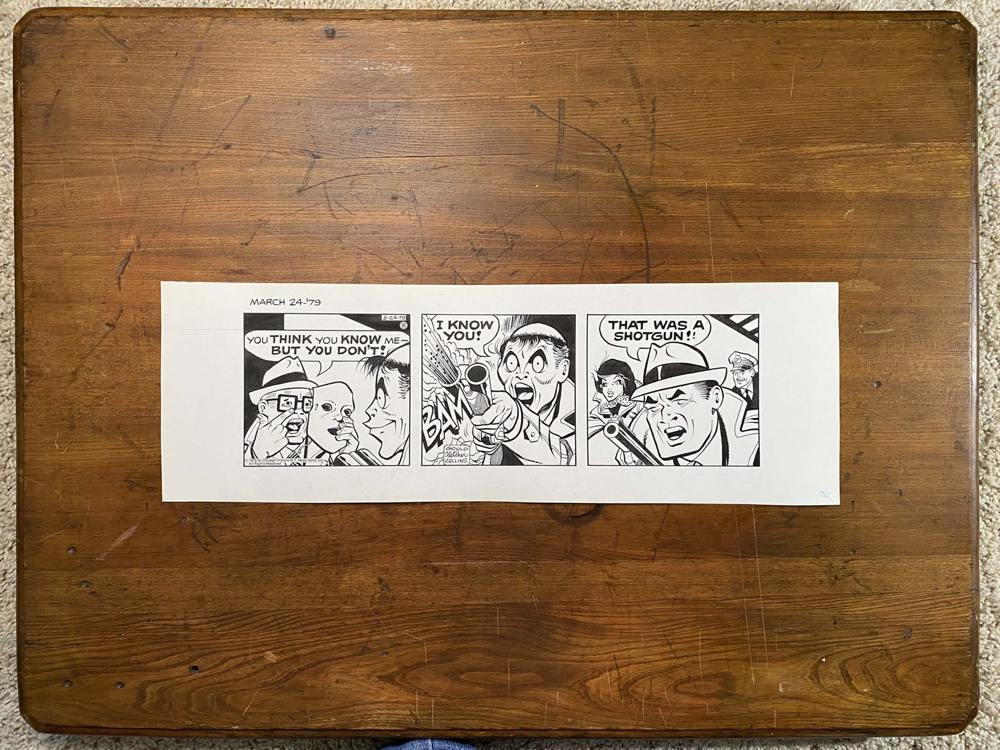 Dick Tracy Daily 3/24/79 Original Art Illustration | Fletcher Studio