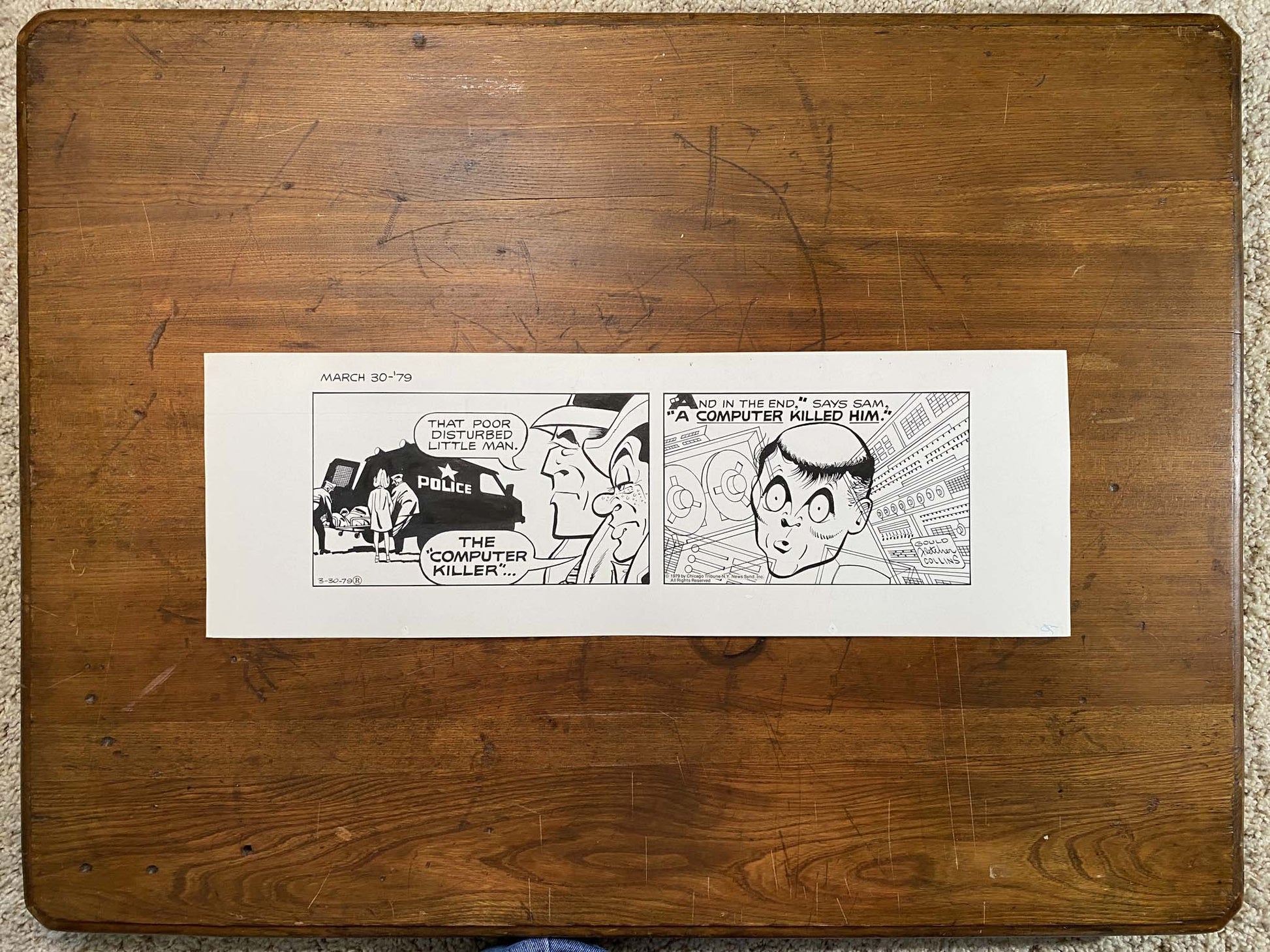 Dick Tracy Daily 3/30/79 Original Art Illustration | Fletcher Studio