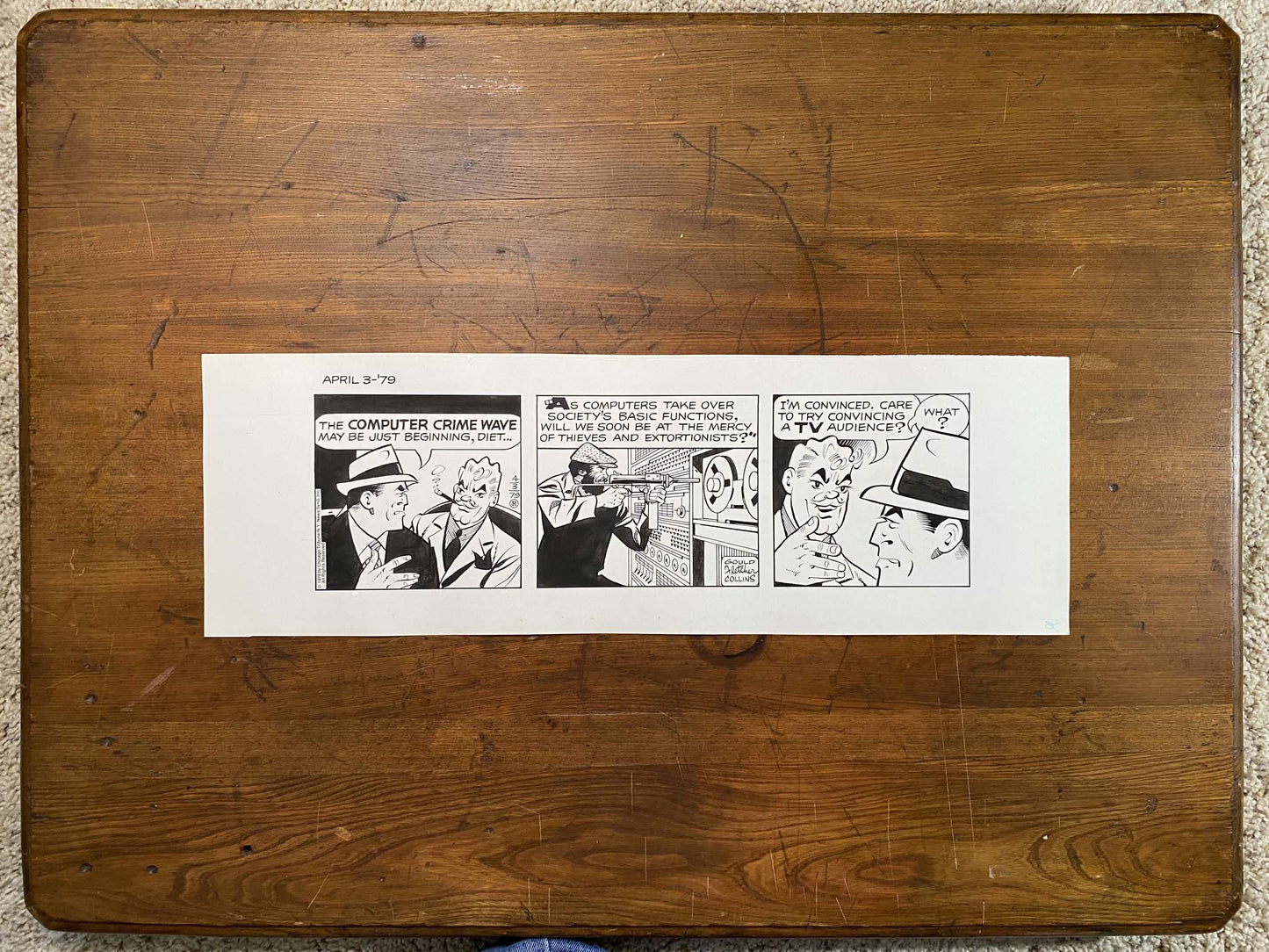 Dick Tracy Daily 4/3/79 Original Art Illustration | Fletcher Studio