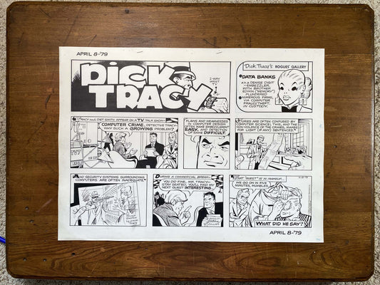 Dick Tracy Sunday 4/8/79 Original Art Illustration | Fletcher Studio