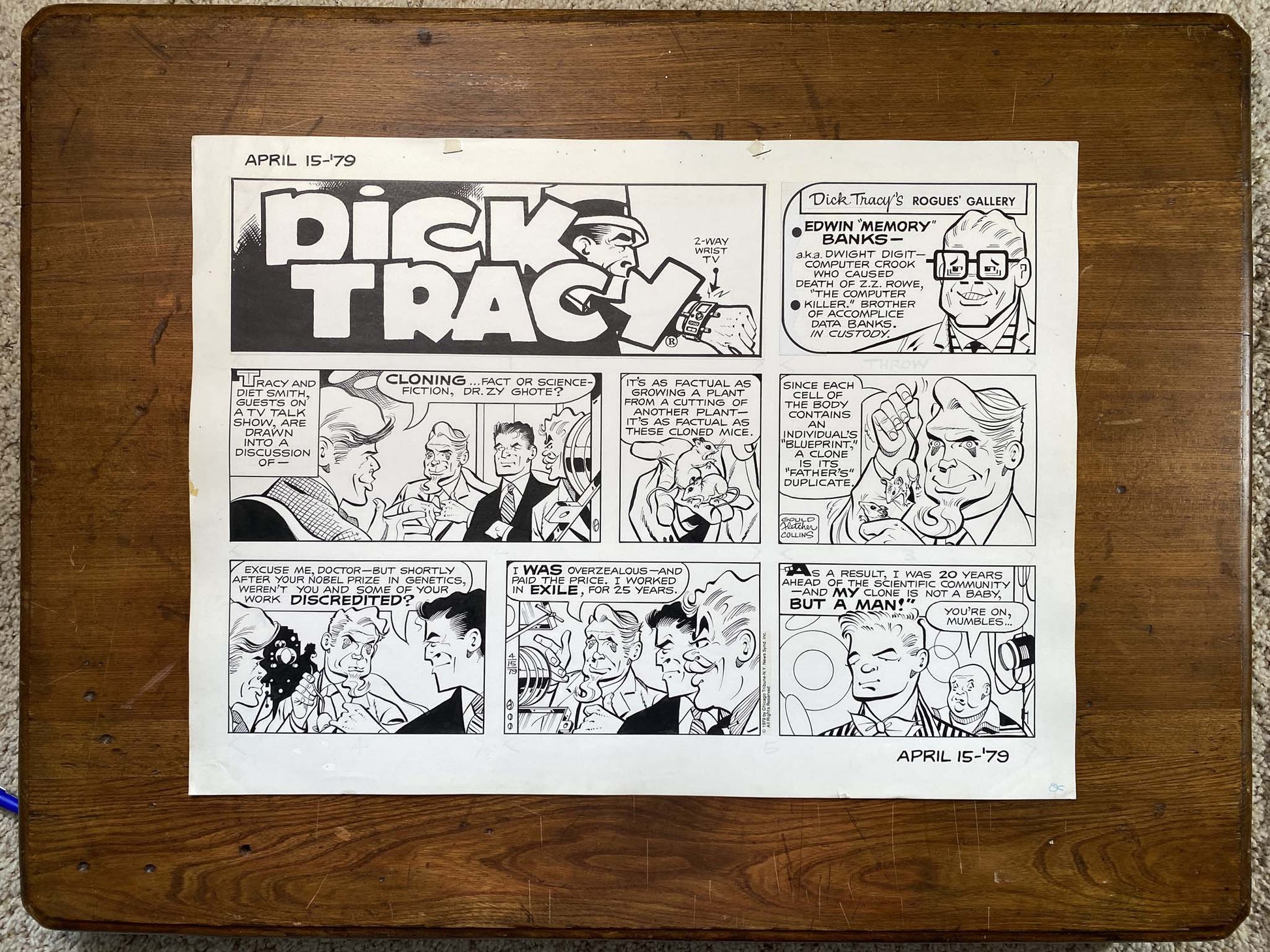 Dick Tracy Sunday 4/15/79 Original Art Illustration | Fletcher Studio