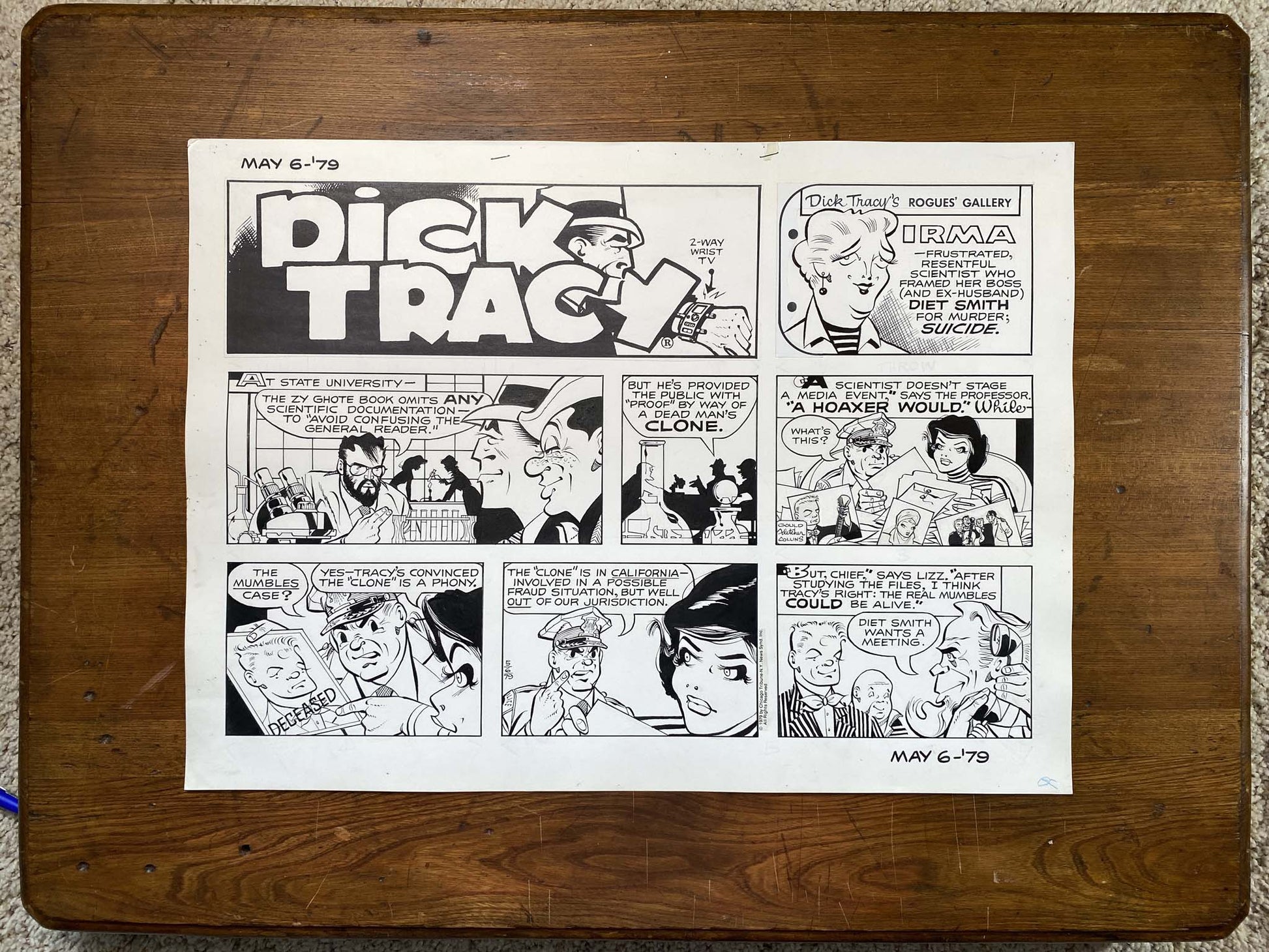 Dick Tracy Sunday 5/6/79 Original Art Illustration | Fletcher Studio