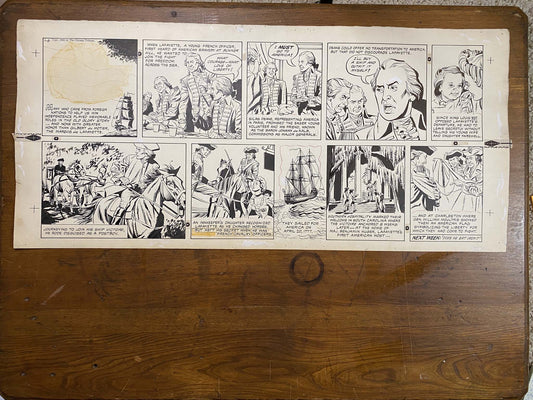 The Old Glory Story: History of the American Flag 1/9/55 Original Art Illustration | Fletcher Studio