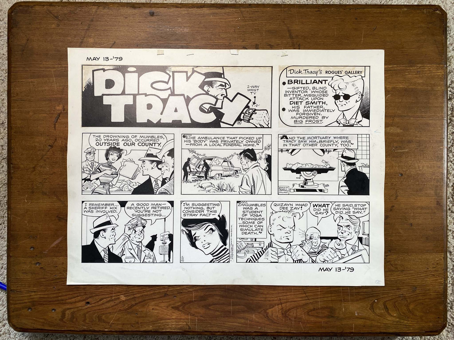 Dick Tracy Sunday 5/13/79 Original Art Illustration | Fletcher Studio