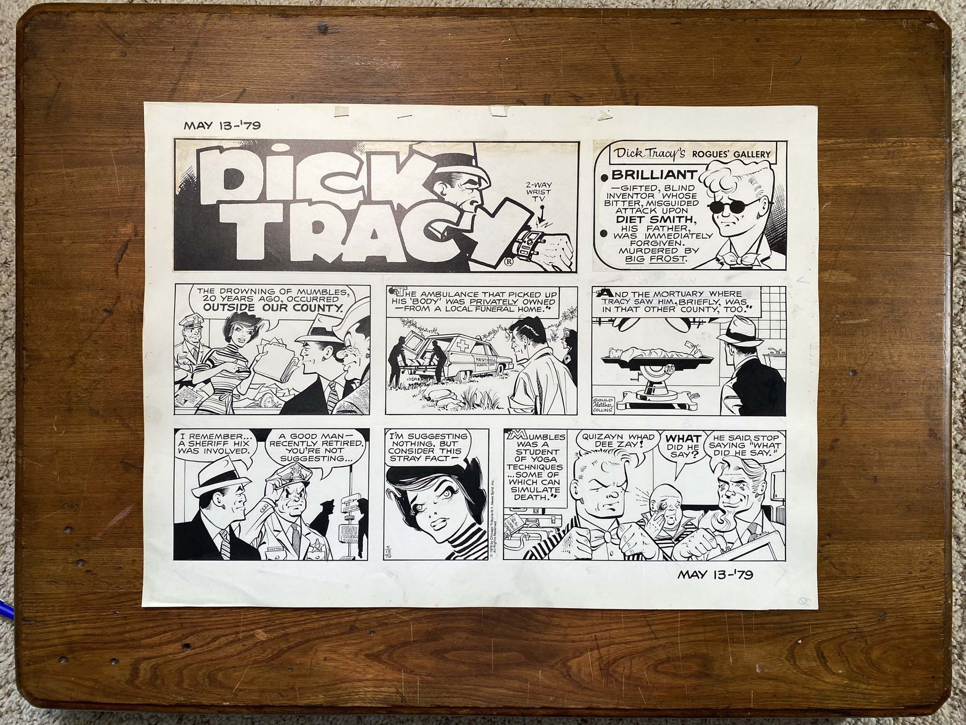 Dick Tracy Sunday 5/13/79 Original Art Illustration | Fletcher Studio