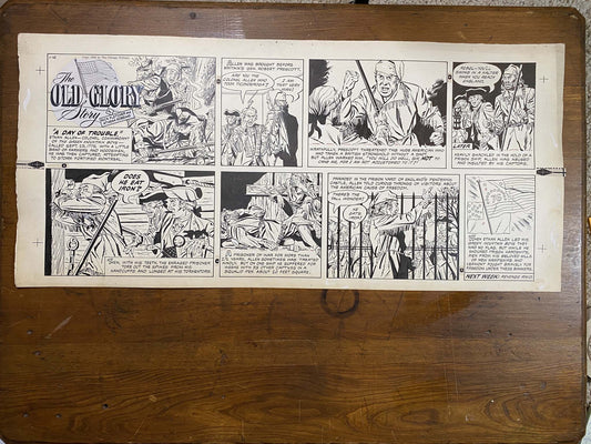The Old Glory Story: History of the American Flag 1/16/55 Original Art Illustration | Fletcher Studio