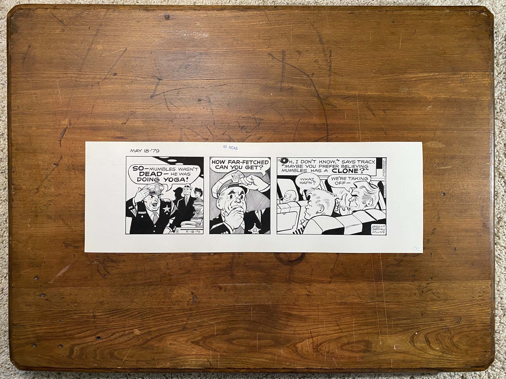 Dick Tracy Daily 5/18/79 Original Art Illustration | Fletcher Studio