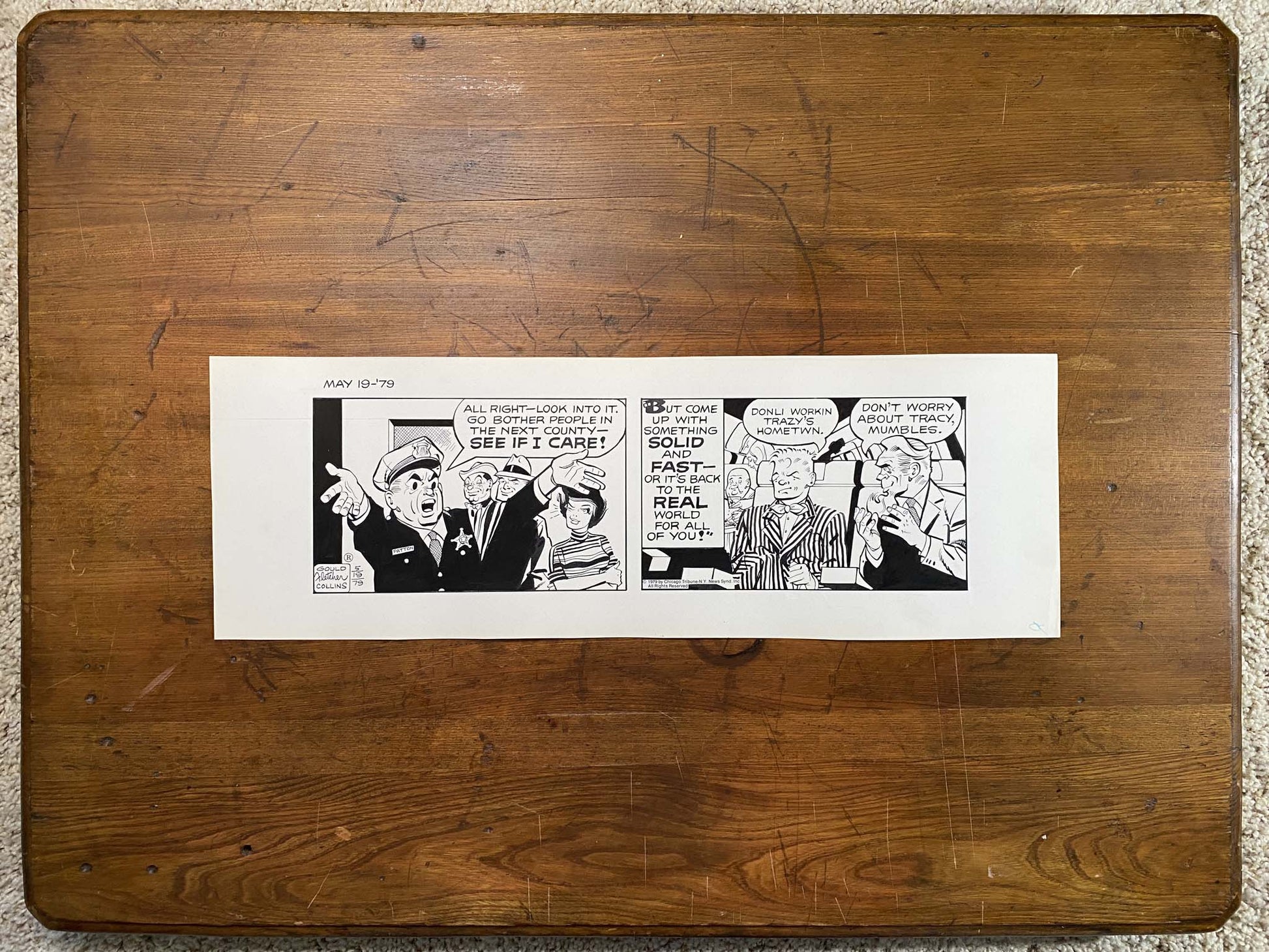 Dick Tracy Daily 5/19/79 Original Art Illustration | Fletcher Studio