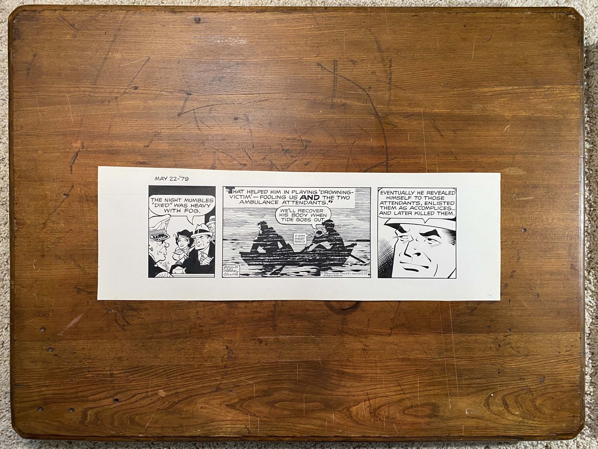 Dick Tracy Daily 5/22/79 Original Art Illustration | Fletcher Studio