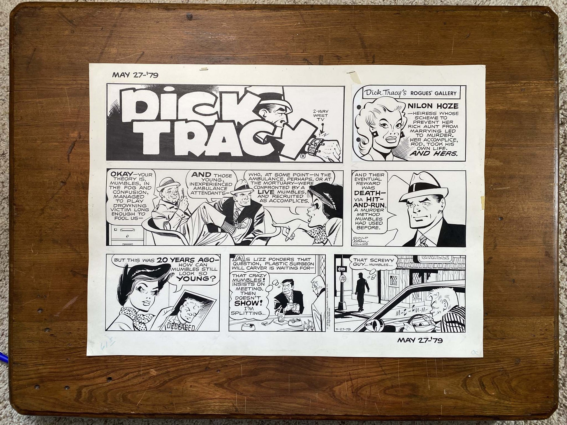 Dick Tracy Sunday 5/27/79 Original Art Illustration | Fletcher Studio