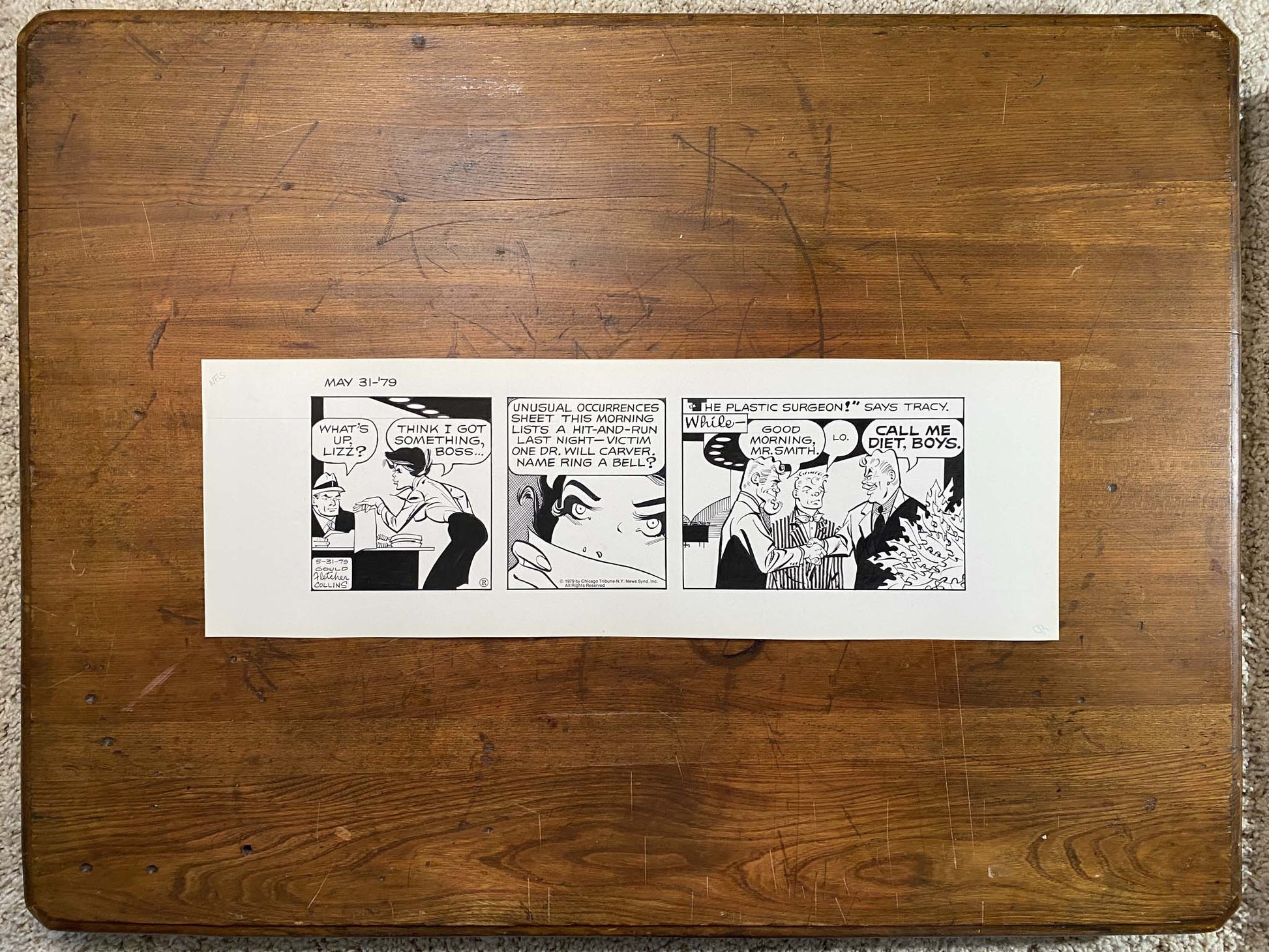 Dick Tracy Daily 5/31/79 Original Art Illustration | Fletcher Studio